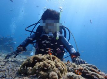 講習最終日、水中姿勢も安定してきました